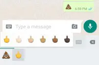 WhatsApp finger