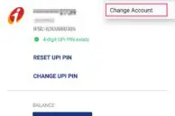 How To Setup and Use BHIM App To Send and Receive Money 8 Change linked BHIM account