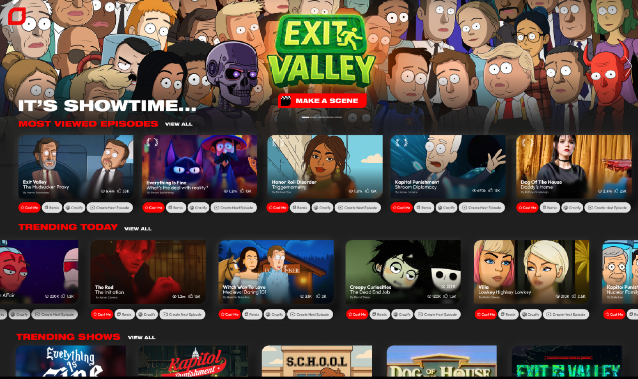 Showrunner opens its AI TV platform to all, with Amazon quietly backing it 2 Showrunner Netflix of AI Homepage UI waifu2x art noise0 scale scaled e1754048643514