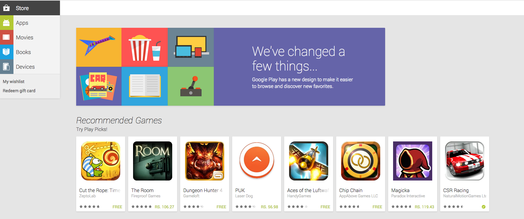 new play store