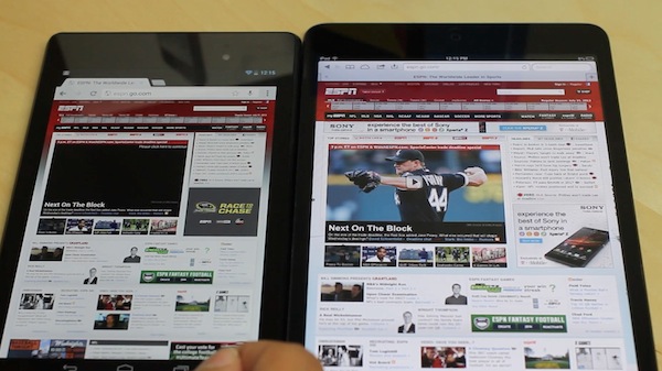 Nexus 7 vs iPad mini compare