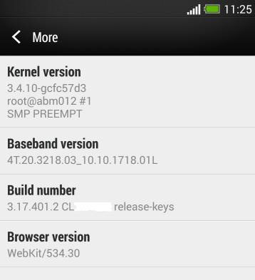 HTC One Jelly Bean