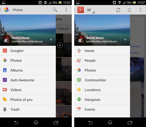 g+ android