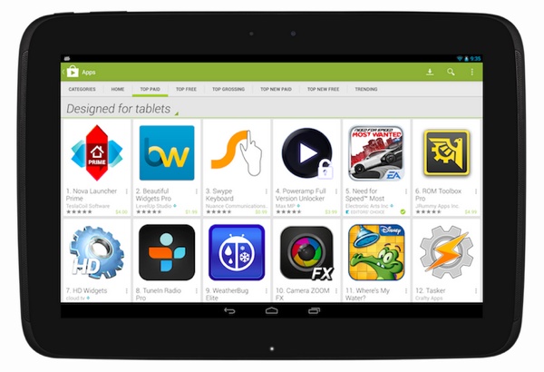 tablet play store