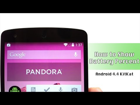 enable battery percentage in status bar on android 4 4 kitkat