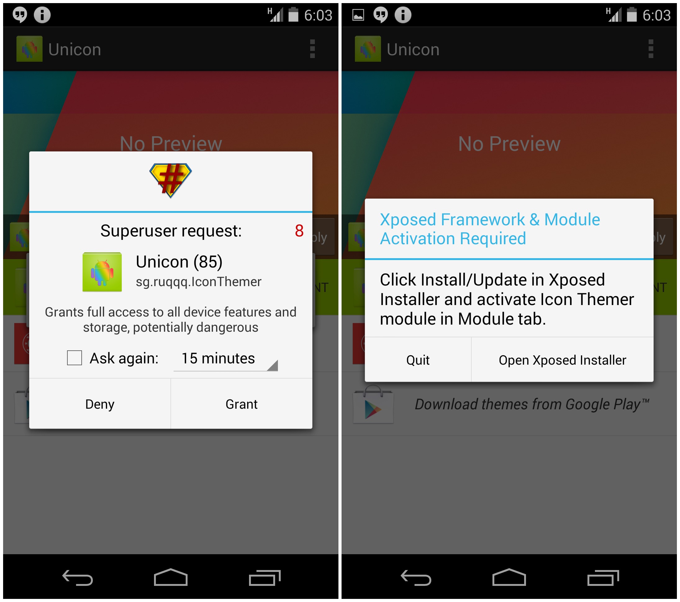 Xposed unicon