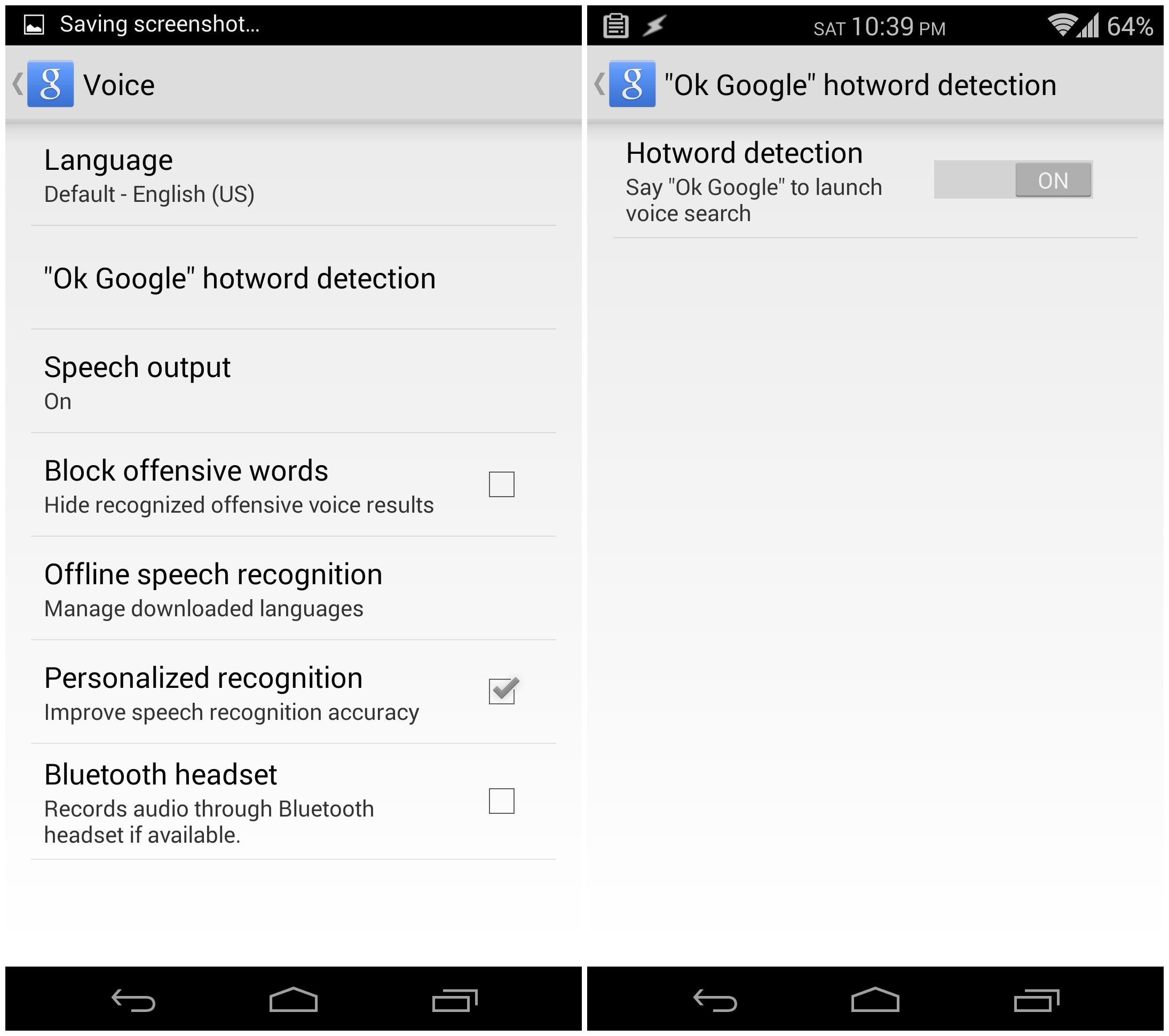 google now hotword