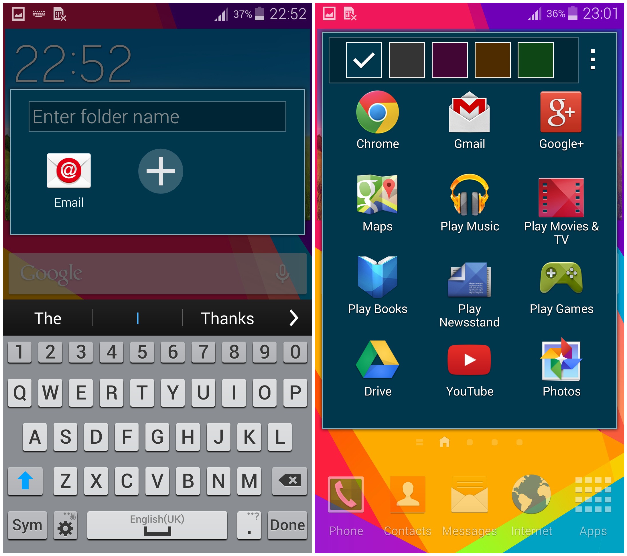 How To Change Wallpapers Create Folders And Add Homescreen On The Samsung Galaxy S5