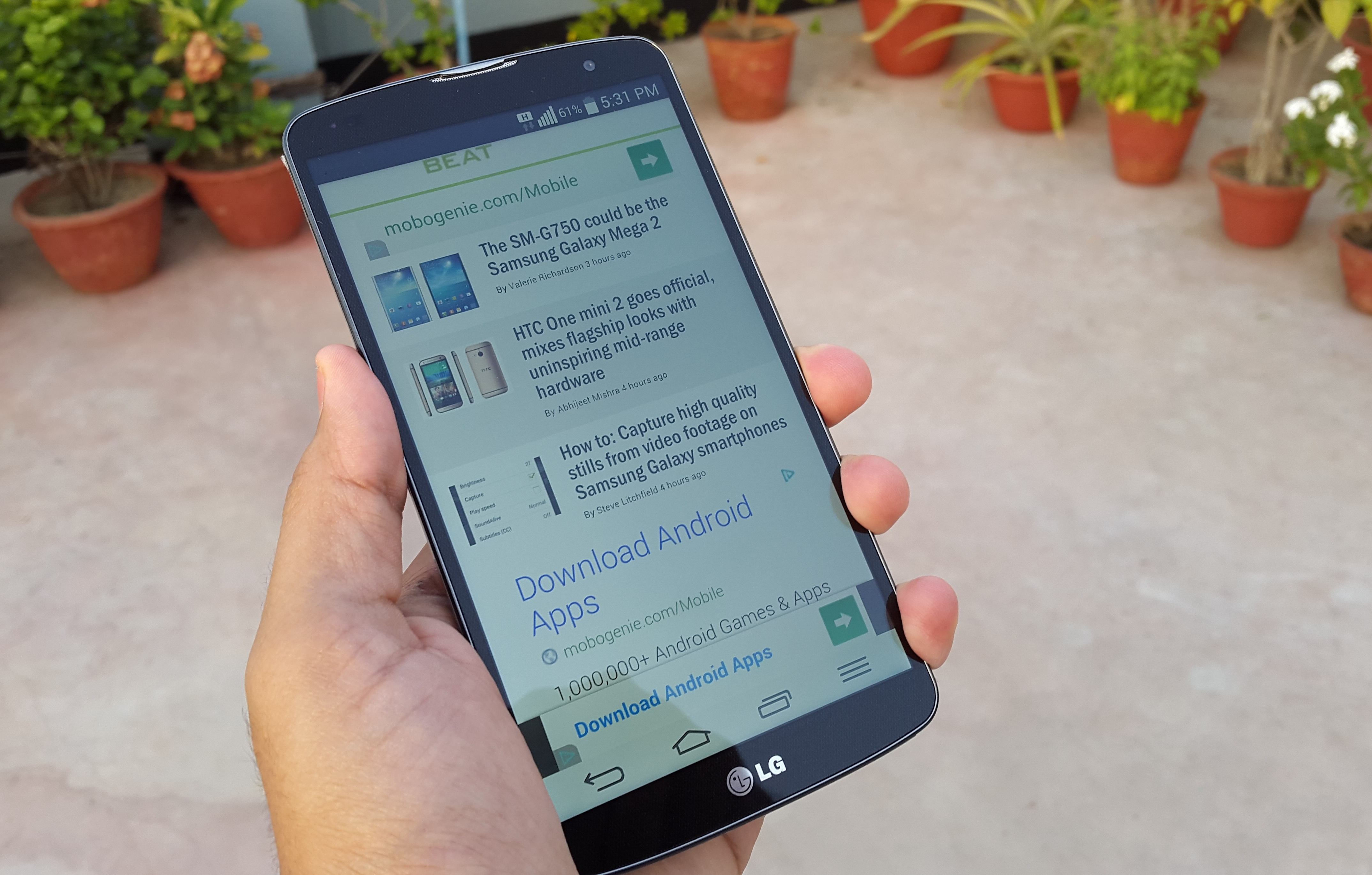 LG G Pro 2 display