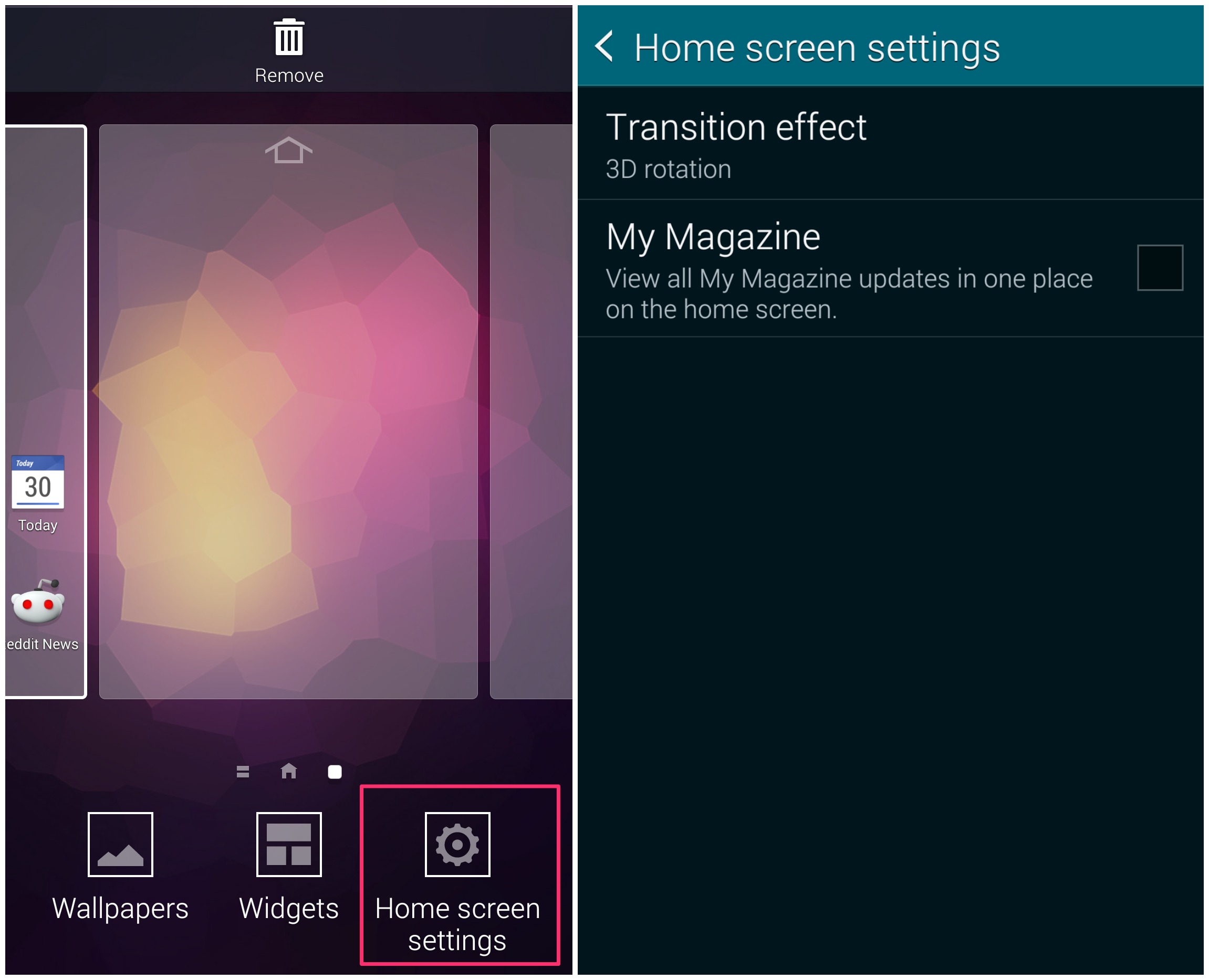 disable my magazine s5