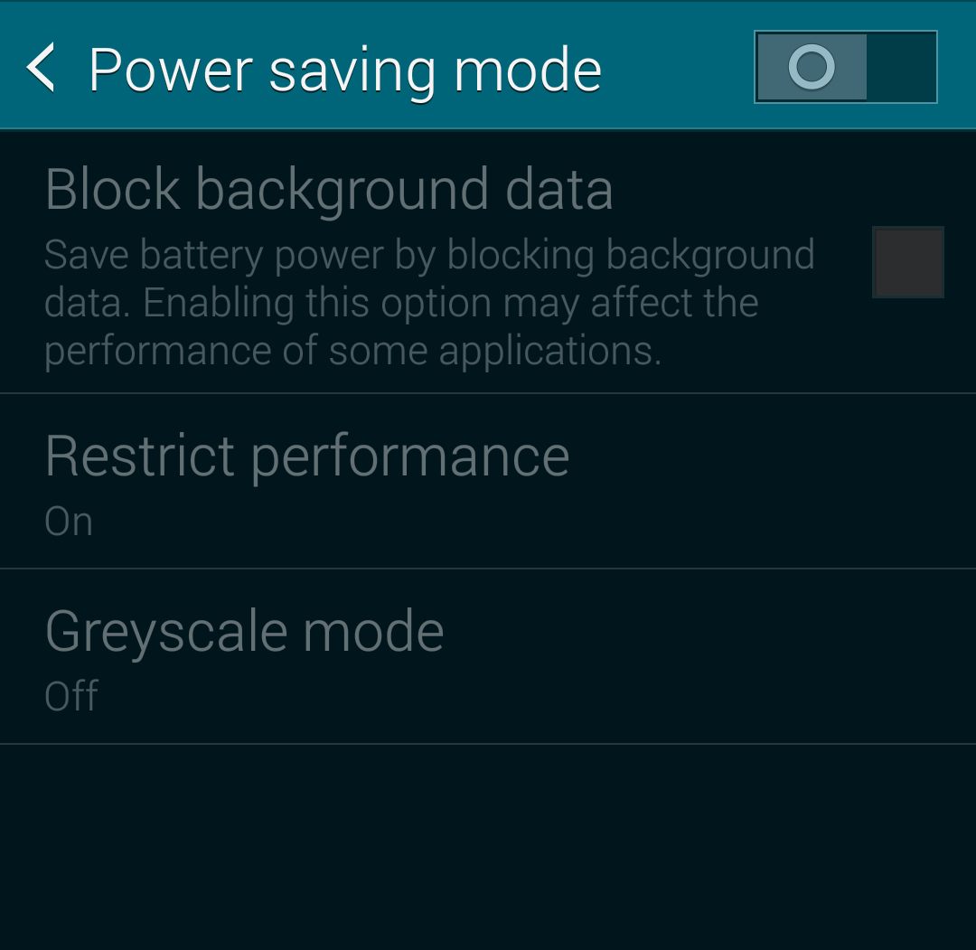 power saving mode