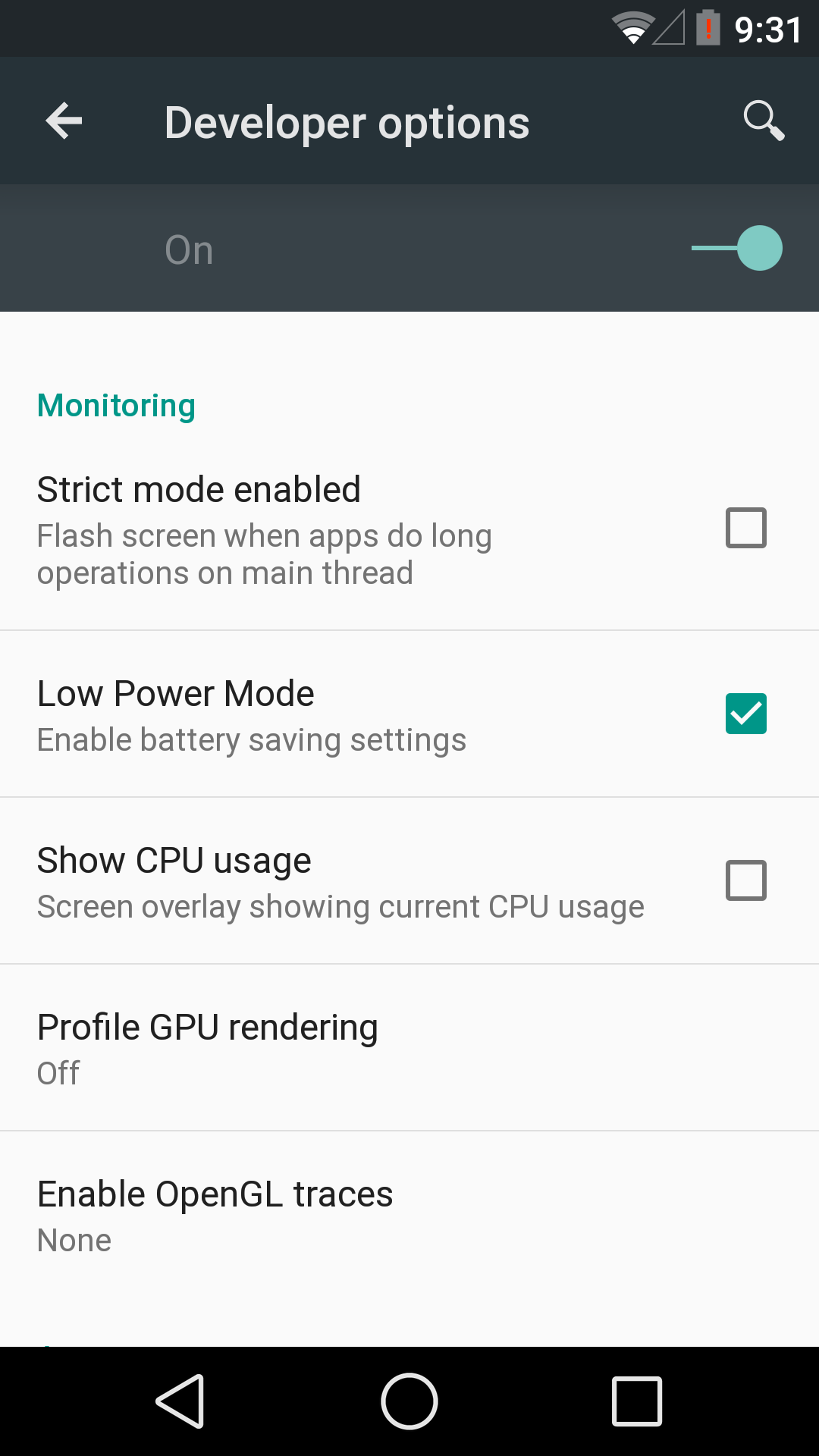 N5 androidL low power mode