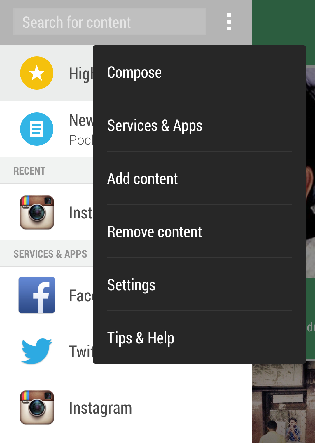 htc blinkfeed services