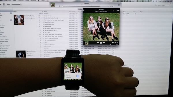 Controlling iTunes on the Mac through the watch
