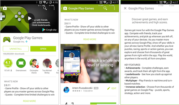 Google Play Store Material Design update