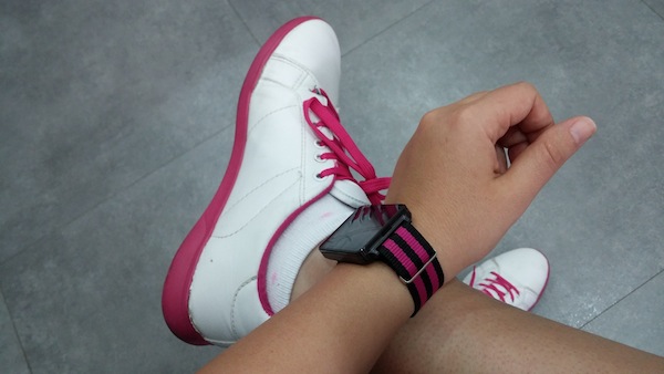 Matching the G Watch with my pink shoes... Typical girl ;)