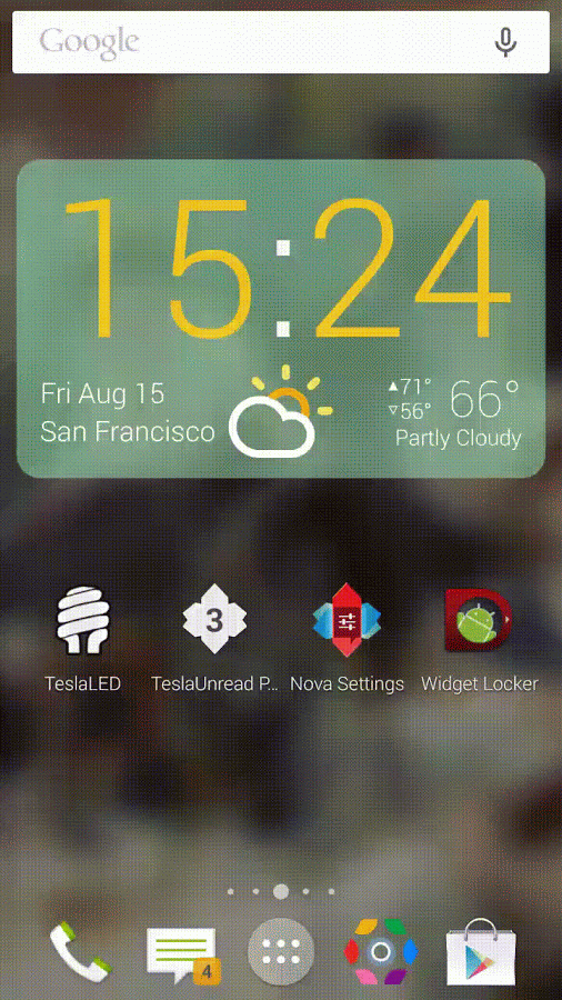 Nova launcher animation