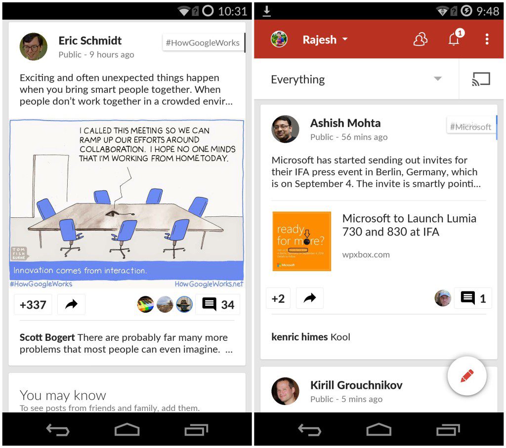 Google+ Update Brings The Ability To Cast Your Stream
