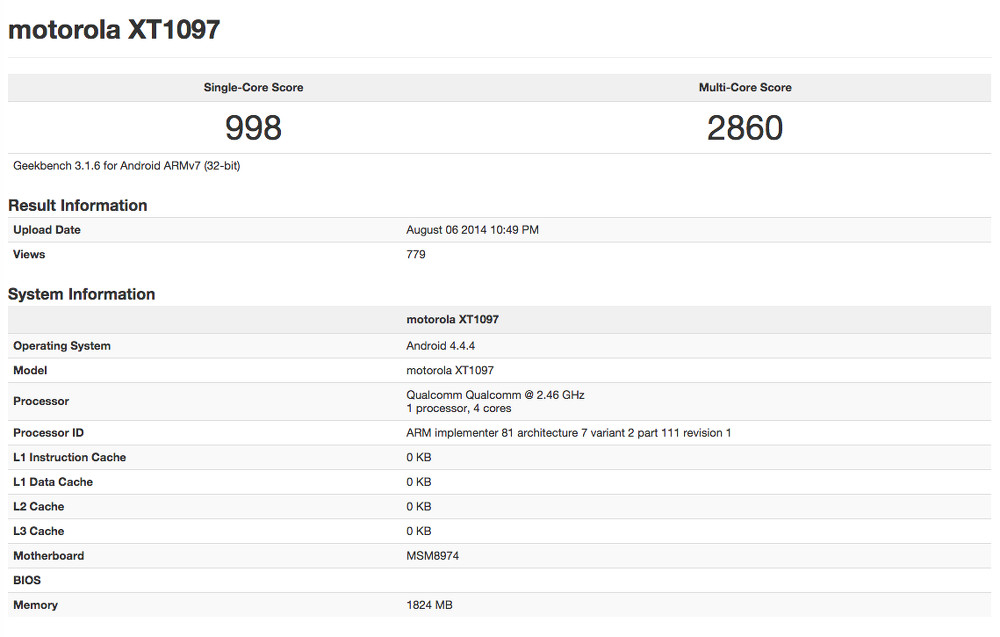 moto x1 benchmark