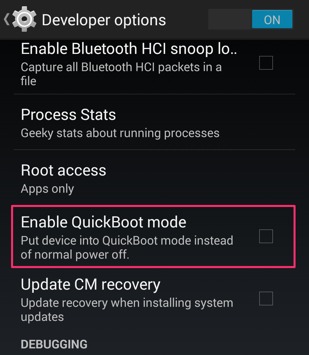 oneplus one quickboot