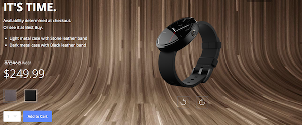 image Moto 360 back in stock