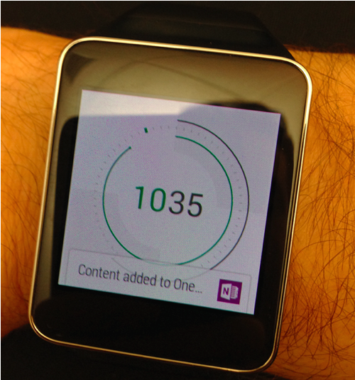 OneNote for Android Wear