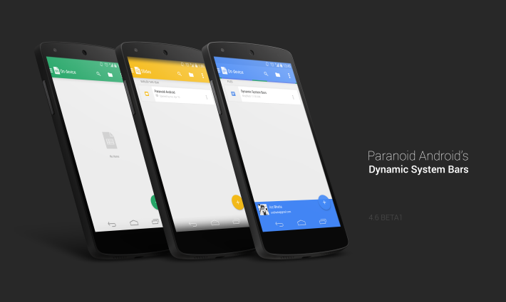 paranoid android 4.6 beta 1 dynamic system bars