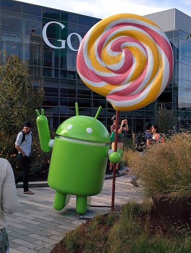 Android Lollipop statue