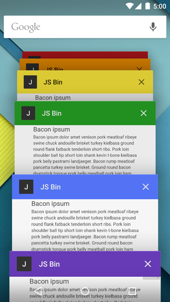 Chrome colored status bar