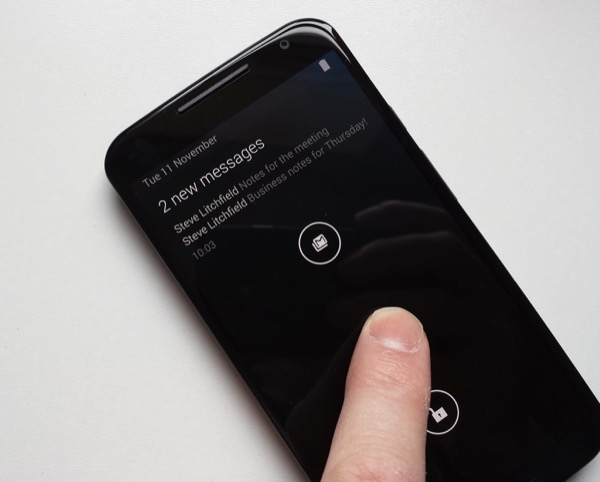 Active Display interactivity