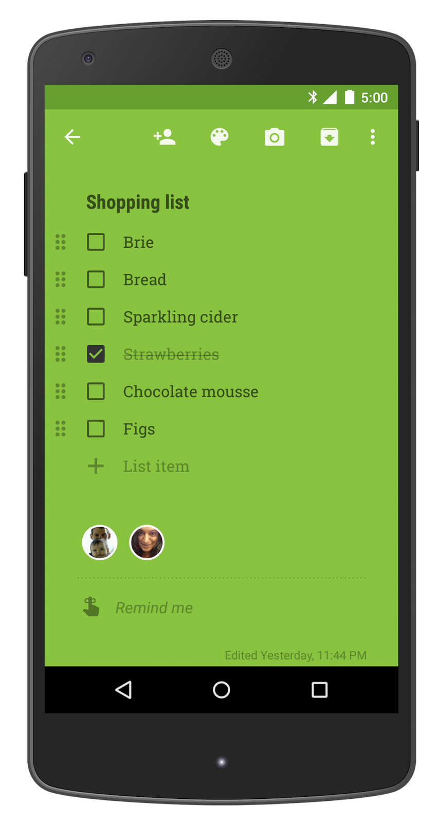 google keep sharing