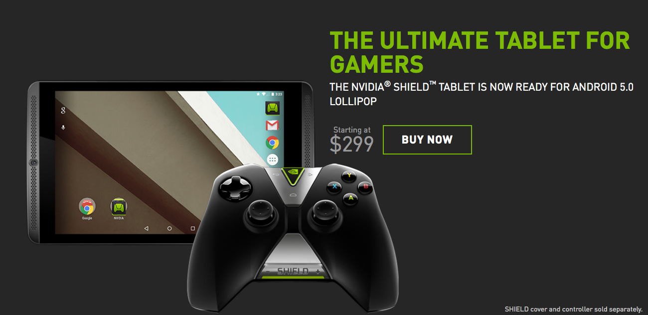 nvidia shield lollipop