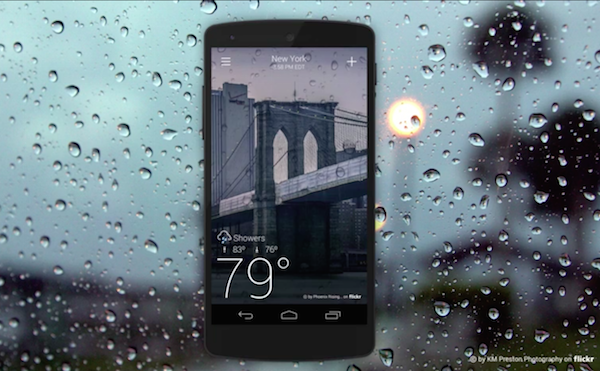 Yahoo! Weather updated with fancy new weather animations