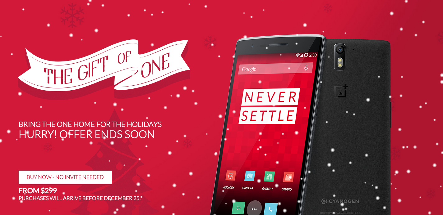 oneplus one christmas offer