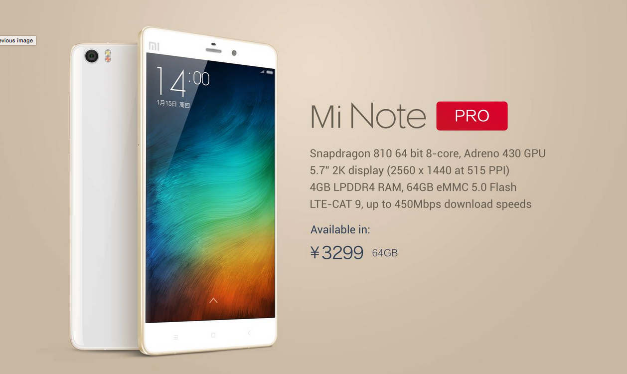 Redmi Note Pro Specs
