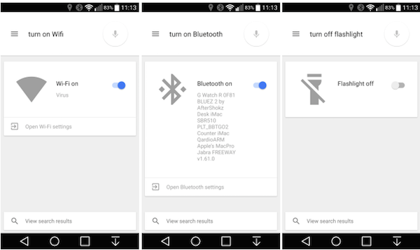 image Google Now voice settings