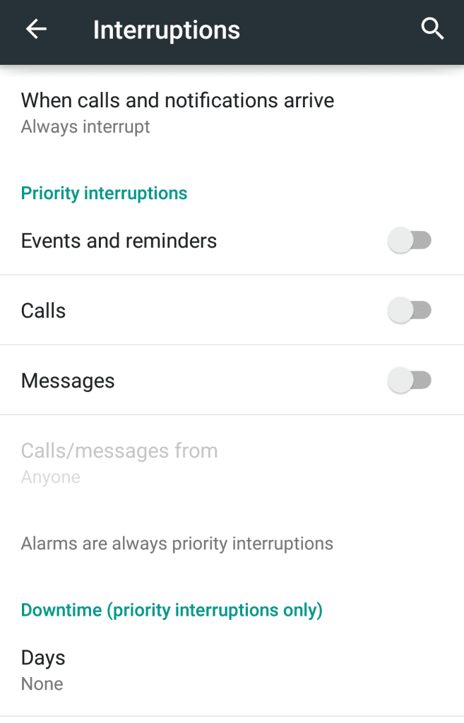 Priority mode in Lollipop