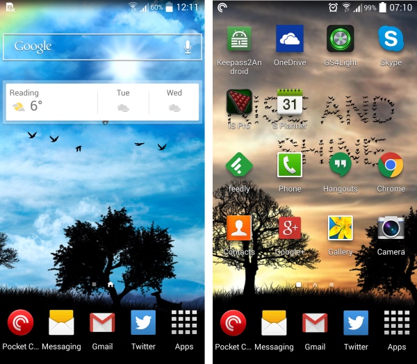 Day Night Live, showing just two of the times of day auto-sensed and depicted...