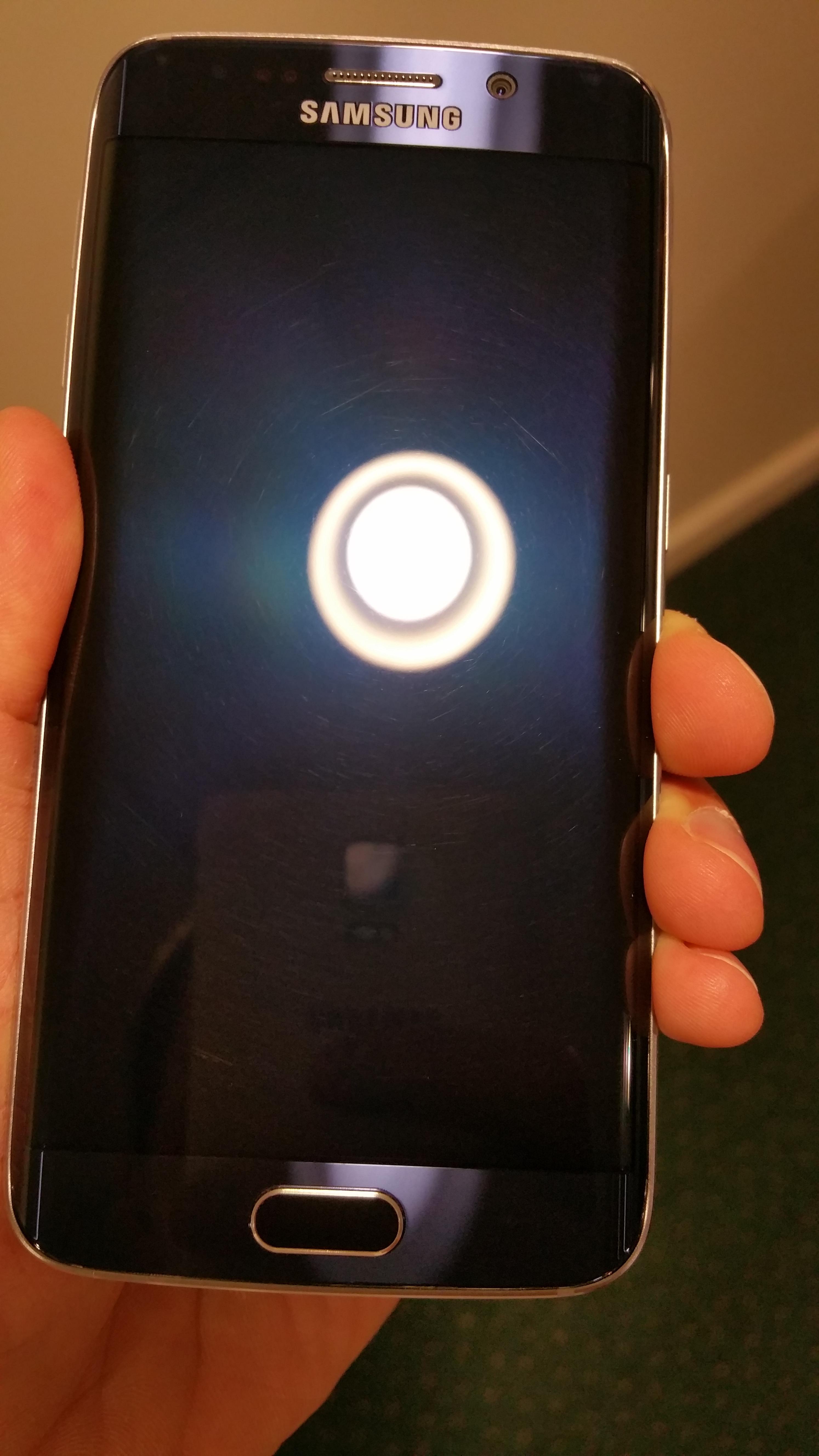Galaxy S6 with scratched screen