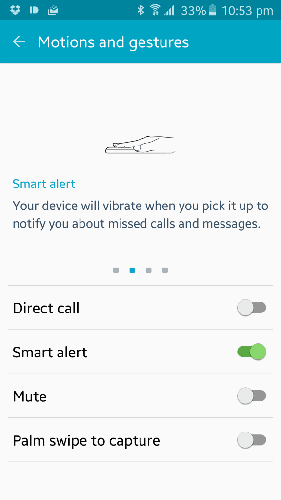 Smart ALert on Galaxy S6