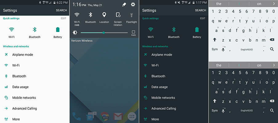Material Design theme for Galaxy S6