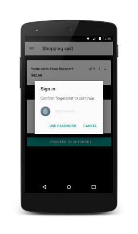 Android M fingerprint scanner