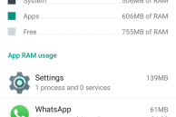 Moto X RAM usage