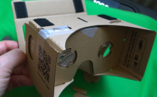 Google Cardboard, made up! it doesn't look much, but strap in a smartphone and some software....