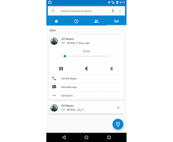 Android M visual voicemail