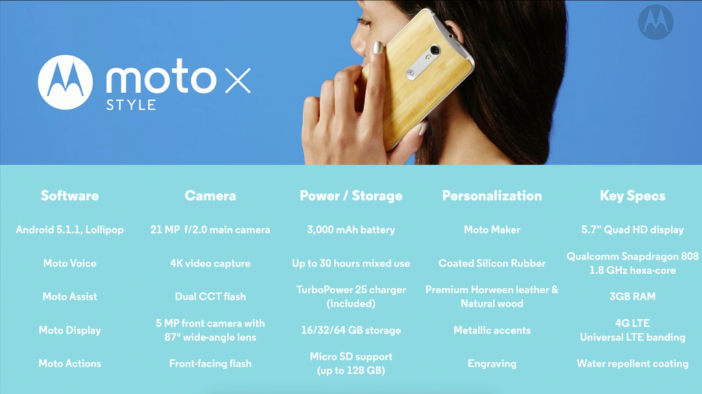 Moto X Style specs