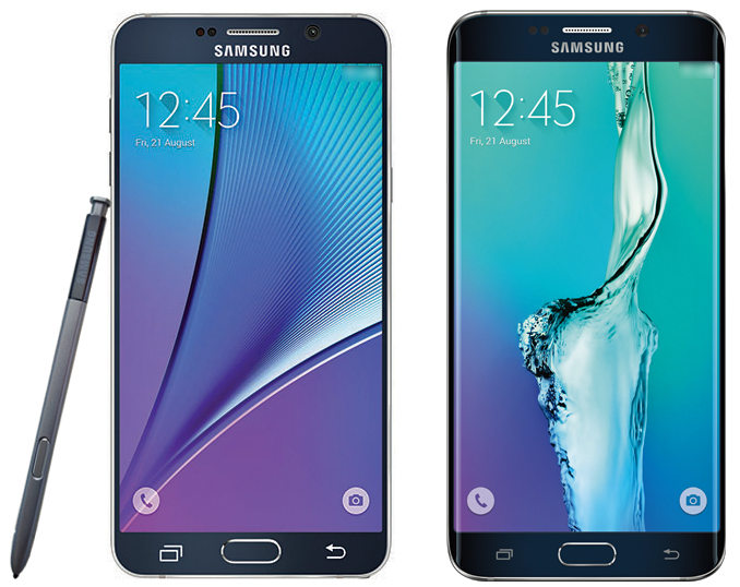 Galaxy Note 5 and Galaxy S6 edge Plus render