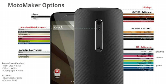 Moto X Pure Edition Moto Maker options