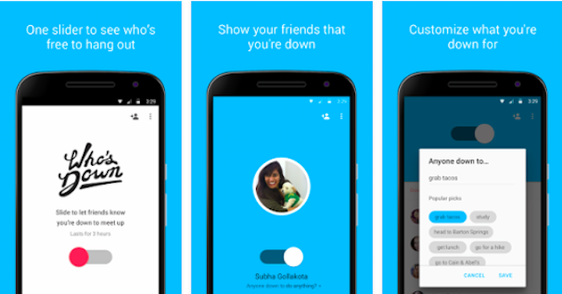 Google Whos Down app