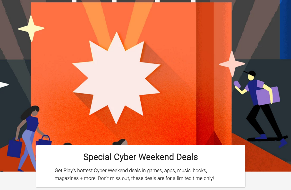 Google Play Cyber Weekend deals